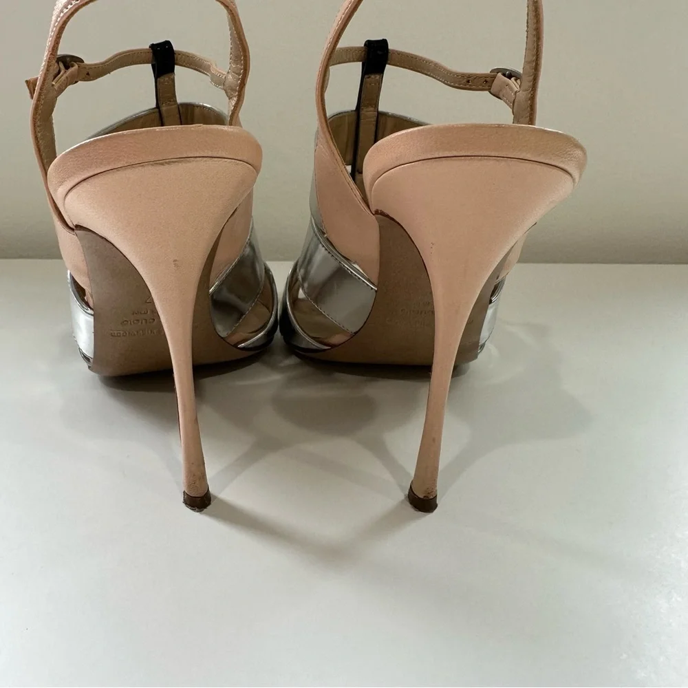 Nicholas Kirkwood Metallic Silver and Nude Heels with Black Details, Size: 37 - Picture 11 of 13